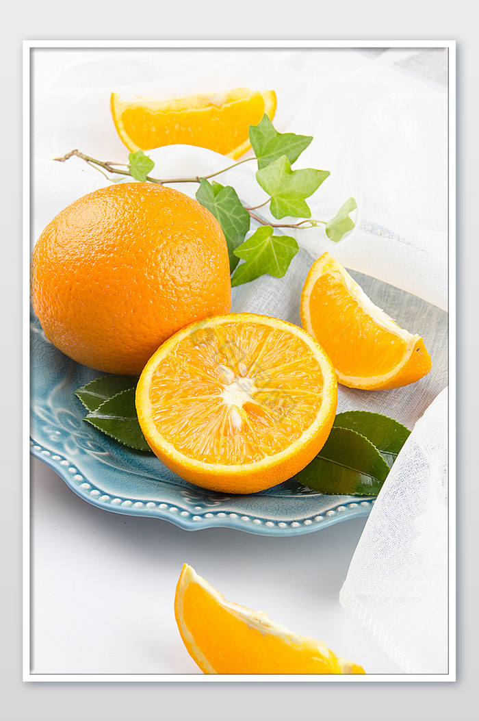 新鲜橙子多汁维生素美味摄影背景图图片