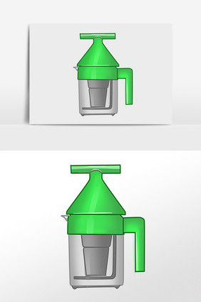 手绘生活家电电器绞肉机插画