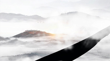 中国风国学讲堂水墨片头AE模板