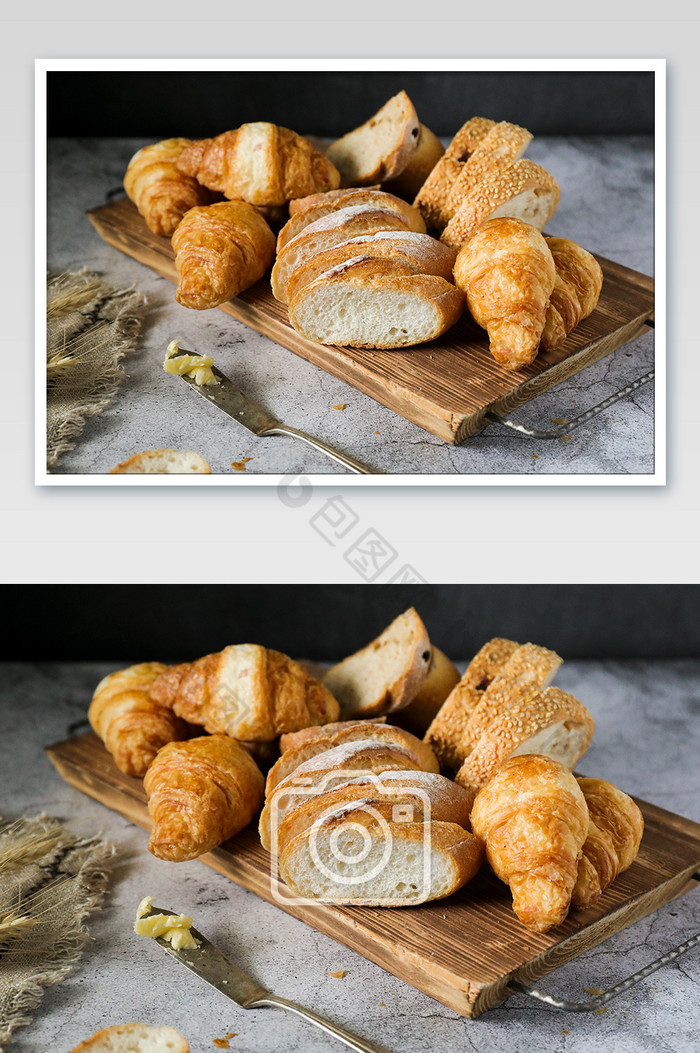 餐饮美食面包组合图片图片