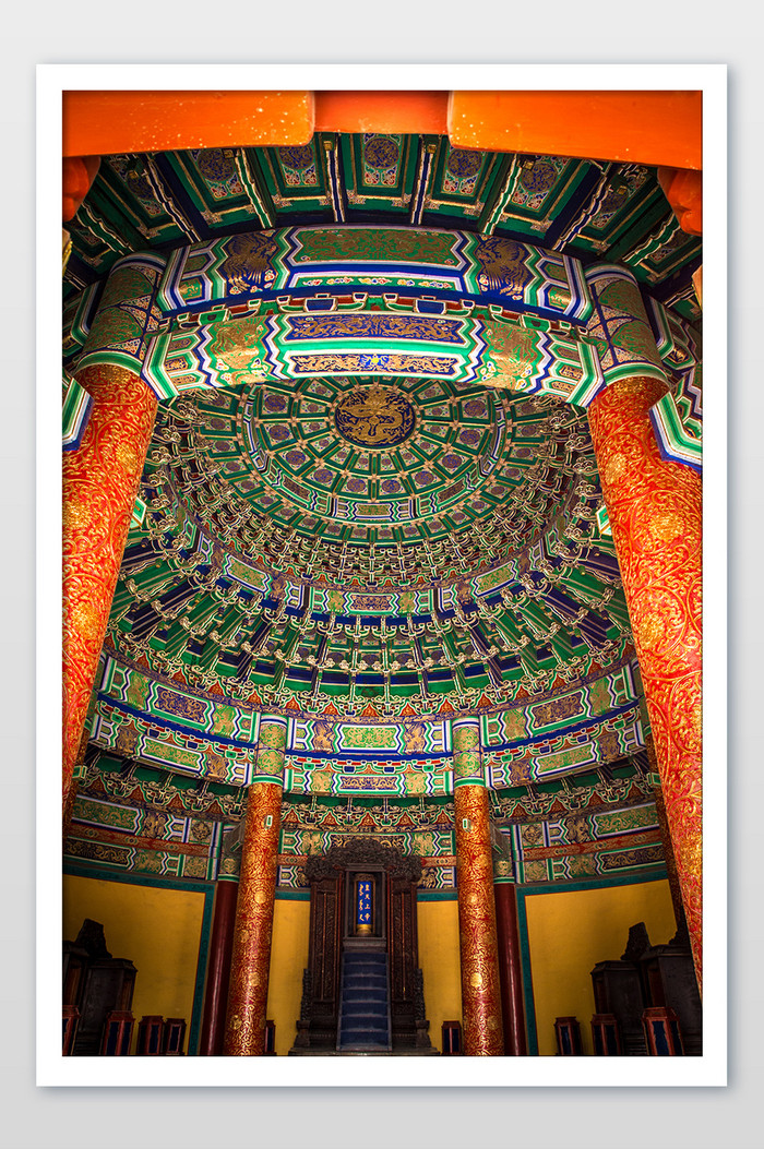 北京天坛公园建筑内景摄影图图片