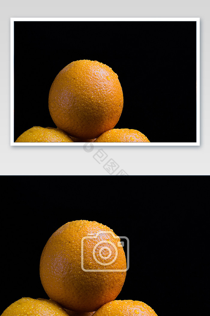 带水珠的新鲜橙子特写摄影图片图片