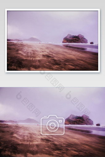 旺阿努伊沙海滩暴风雨前奏自然风光摄影图片