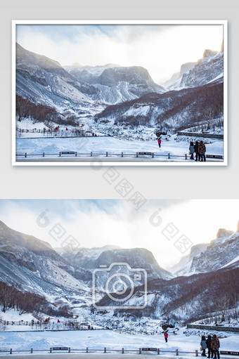 长白山冬季冰雪风光摄影图图片