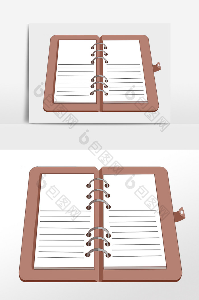 商务办公用品笔记本插画