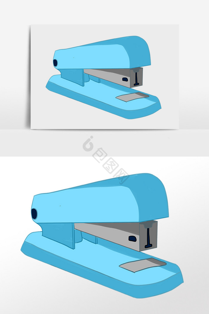 办公用品订书机插画图片