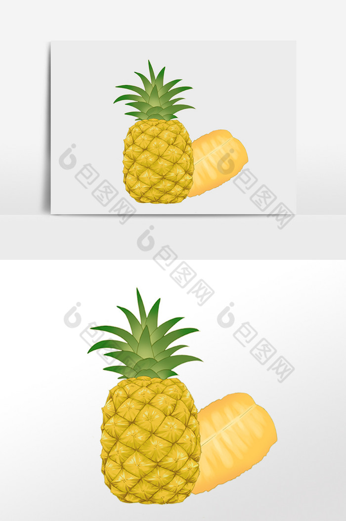 新鲜夏季水果菠萝插画图片图片