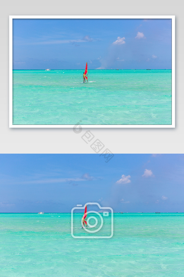 绝美马尔代夫水上帆船运动图片
