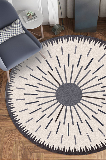 创意欧式古典线条沙发客厅地毯图案图片