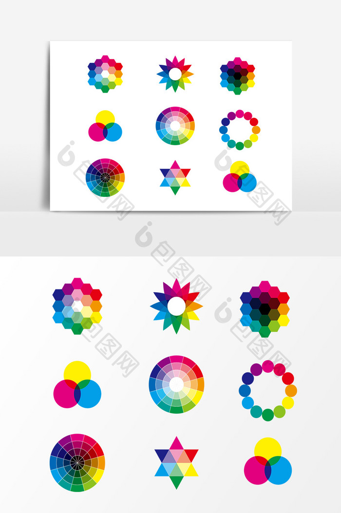 RGB色谱色环设计素材