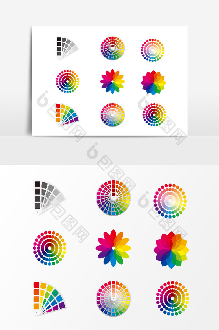 色谱色环色卡设计元素