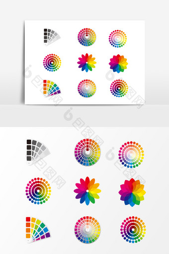 色谱色环色卡设计元素图片