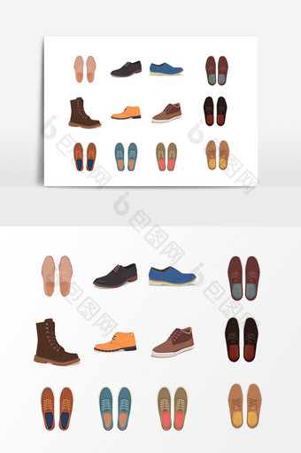 多种男士休闲鞋设计素材图片