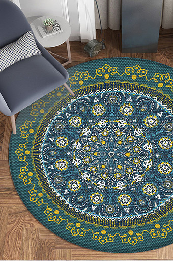 欧式古典奢华花纹客厅卧室地毯图案图片