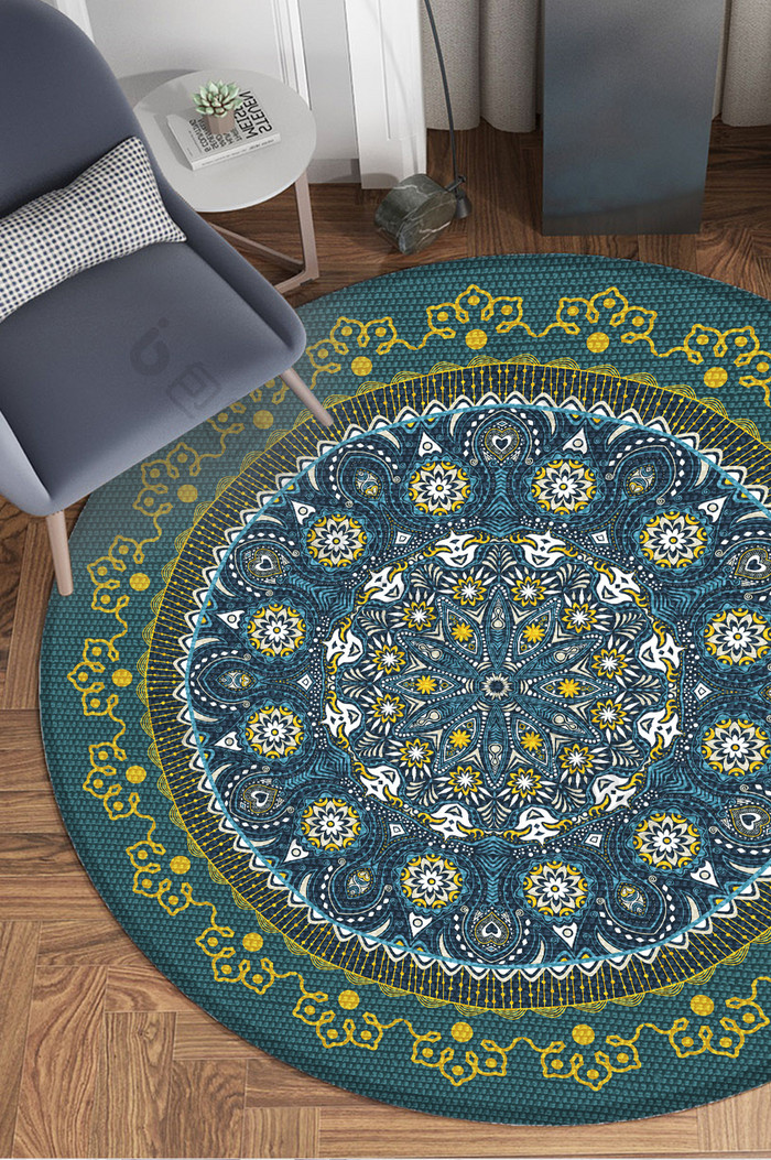 欧式古典奢华花纹客厅卧室地毯图案