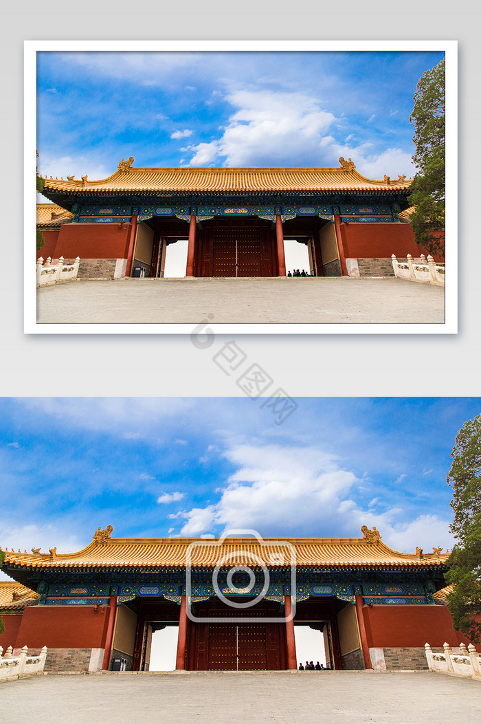 故宫博物院的内景红墙摄影图片