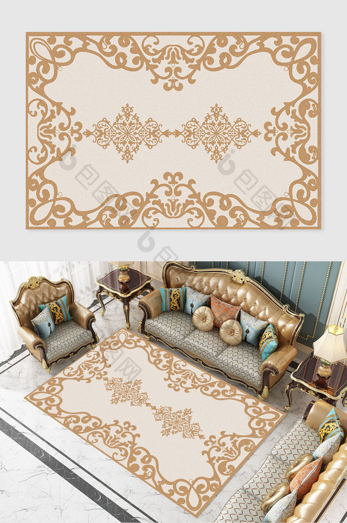 欧式花纹宫延沙发客厅地毯图案图片图片