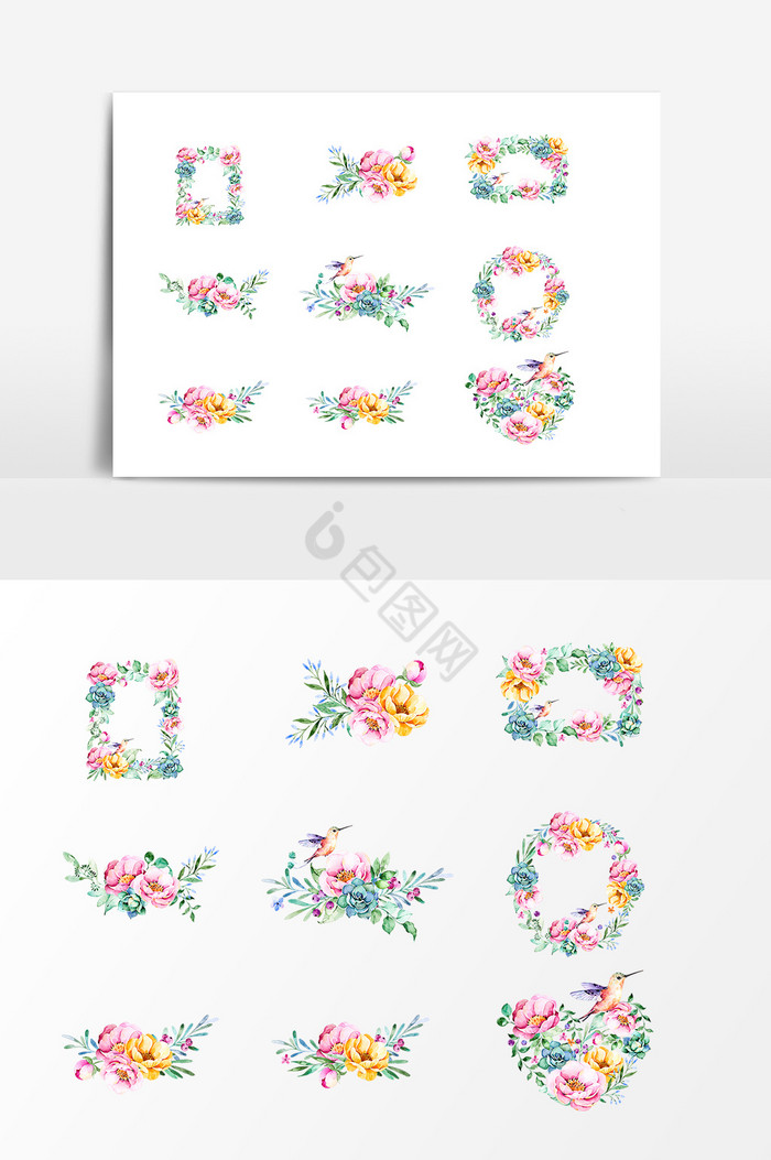 植物花朵花卉装饰边框图片