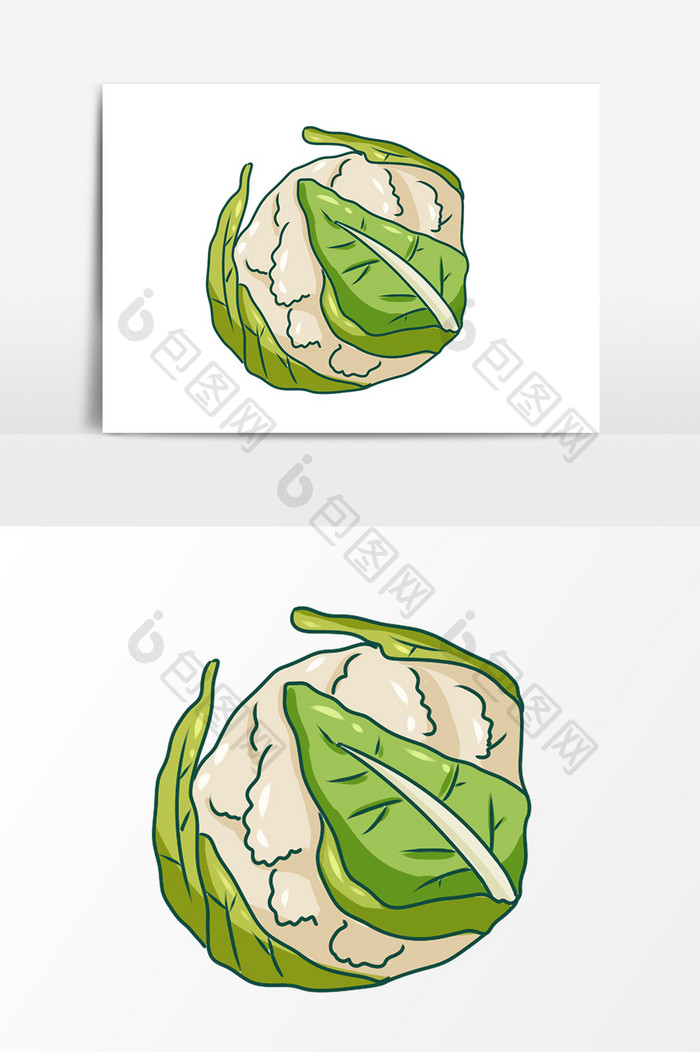 手绘蔬菜菜花简约元素