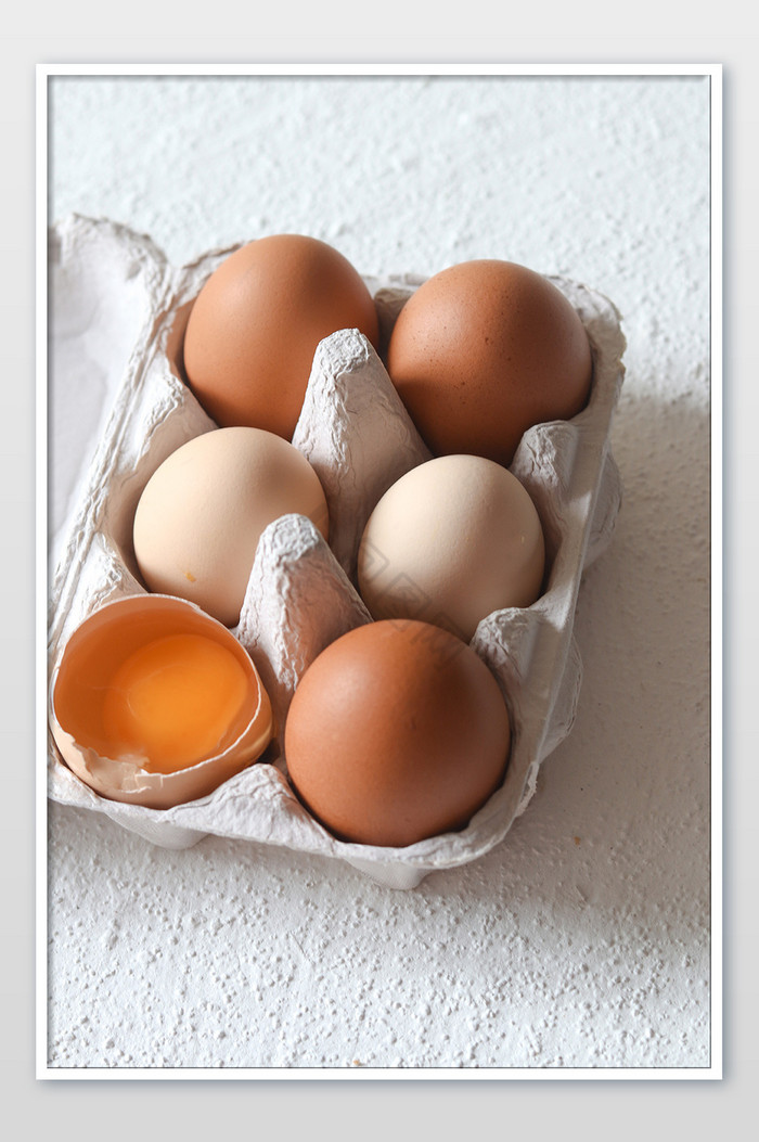 农家鸡蛋洋鸡蛋盒装特写图片