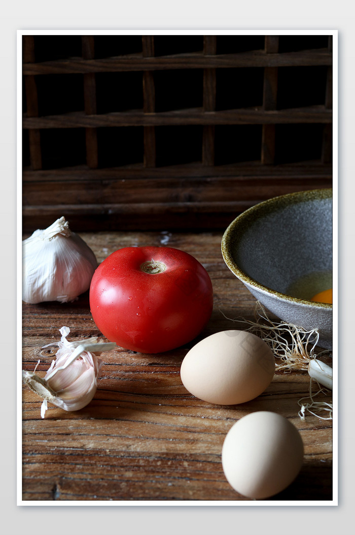 西红柿炒鸡蛋食材图片