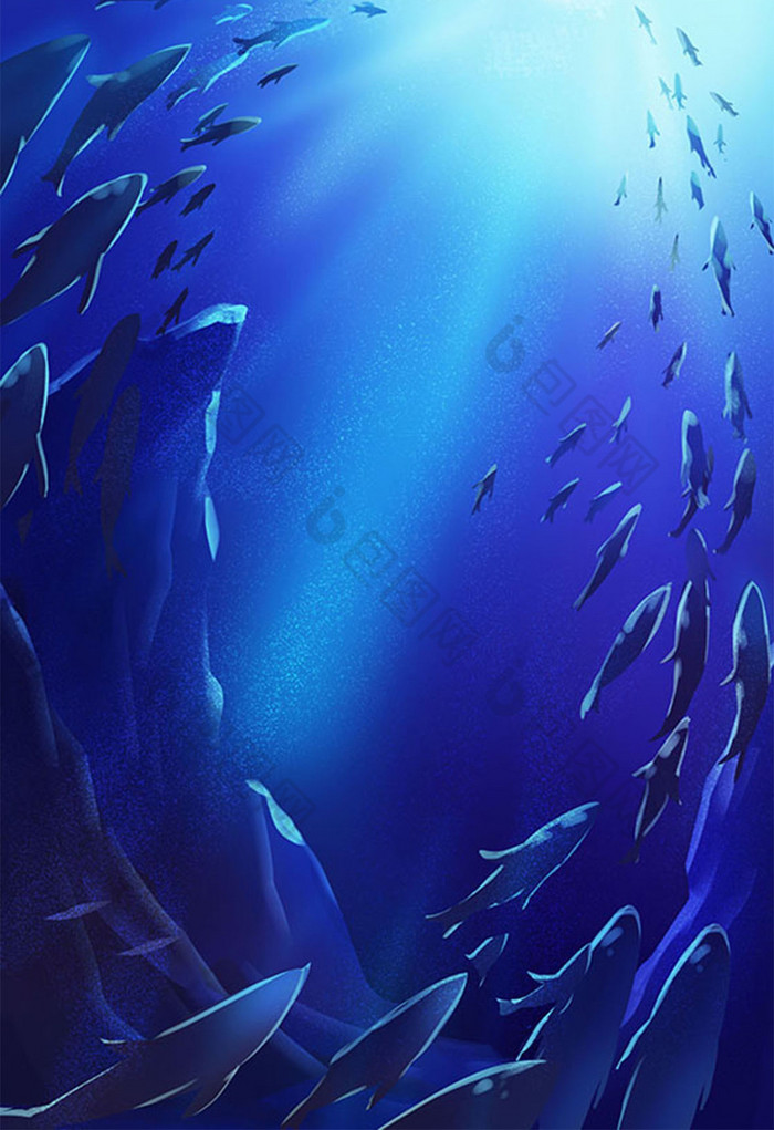 梦幻蓝色深海海洋 图片下载 包图网 梦幻蓝色深海海洋 图片下载 包图网