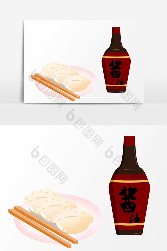 小暑节气食物饺子酱油筷子图片图片