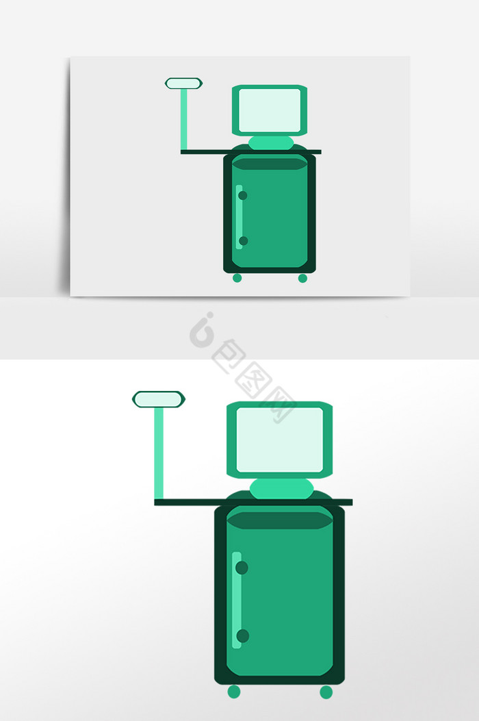 医疗医学设备氧气瓶插画图片