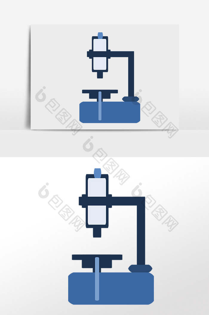 手绘医疗医院设备显微镜插画