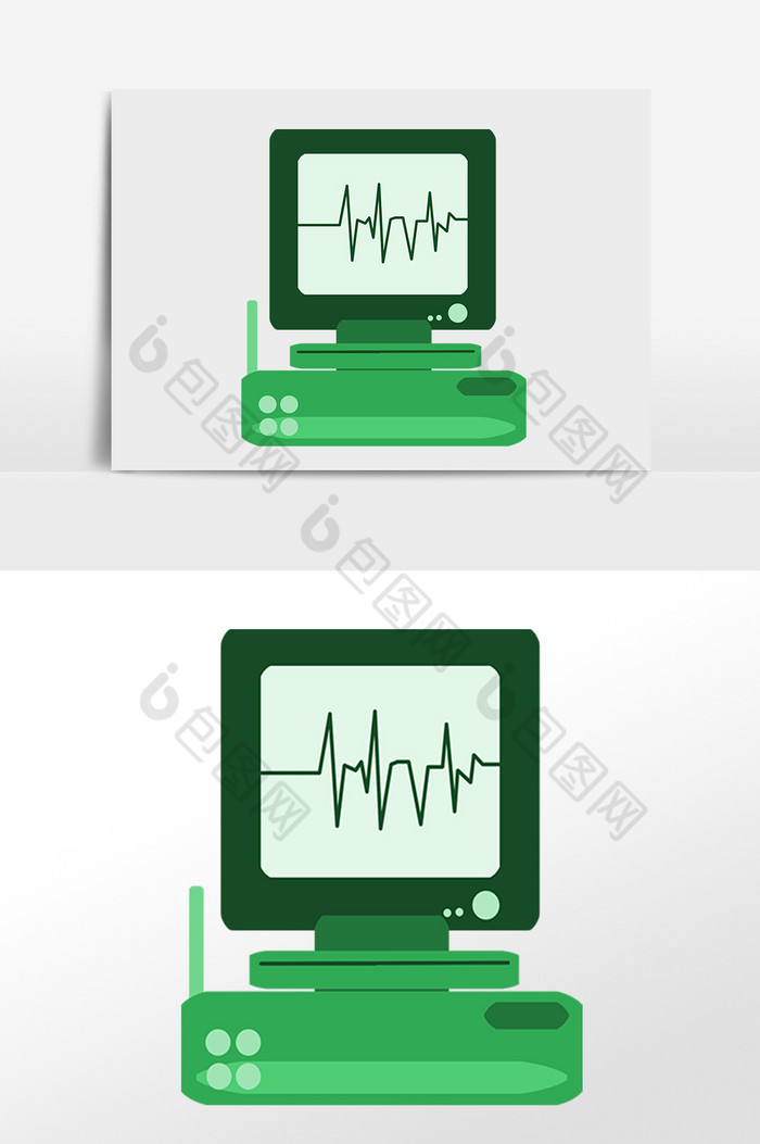 医疗医院设备监护仪插画图片图片