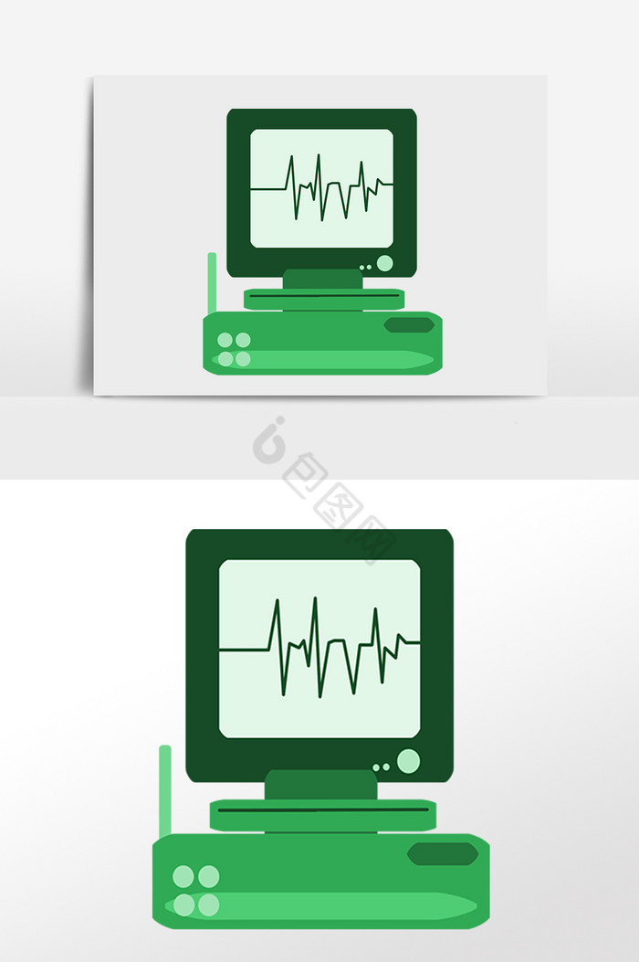 医疗医院设备监护仪插画图片