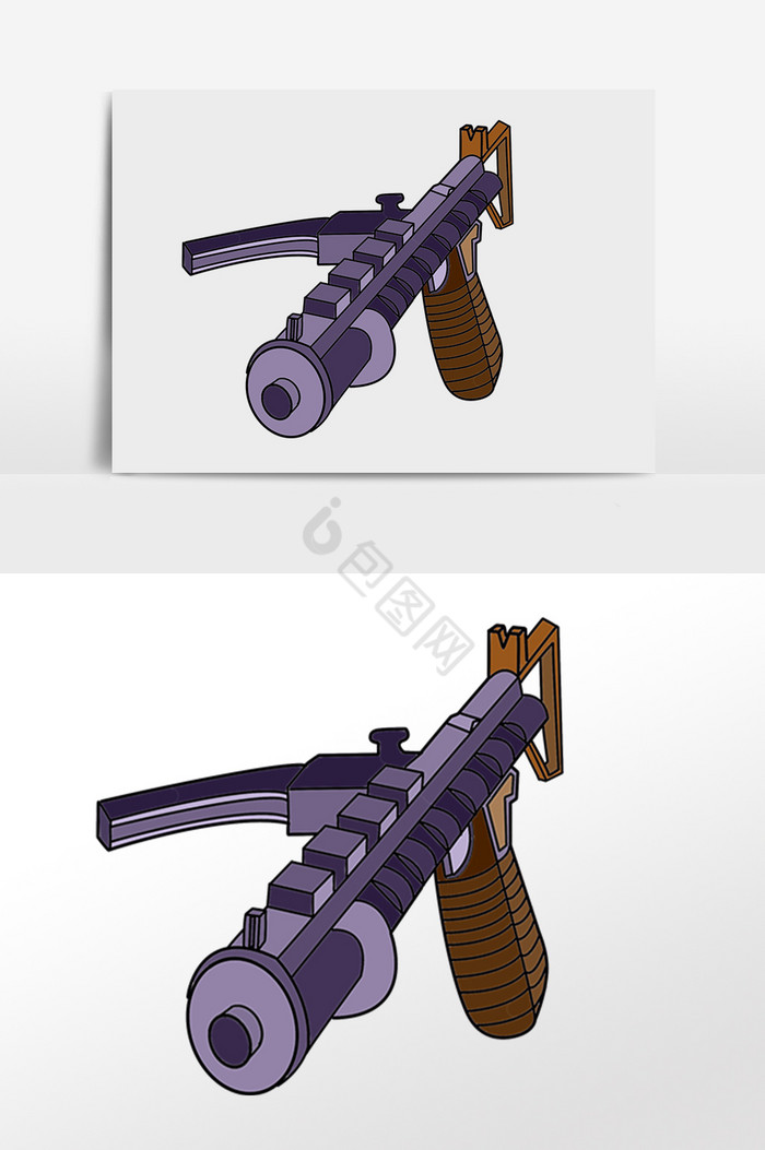 建军节军事武器装备枪支插画图片