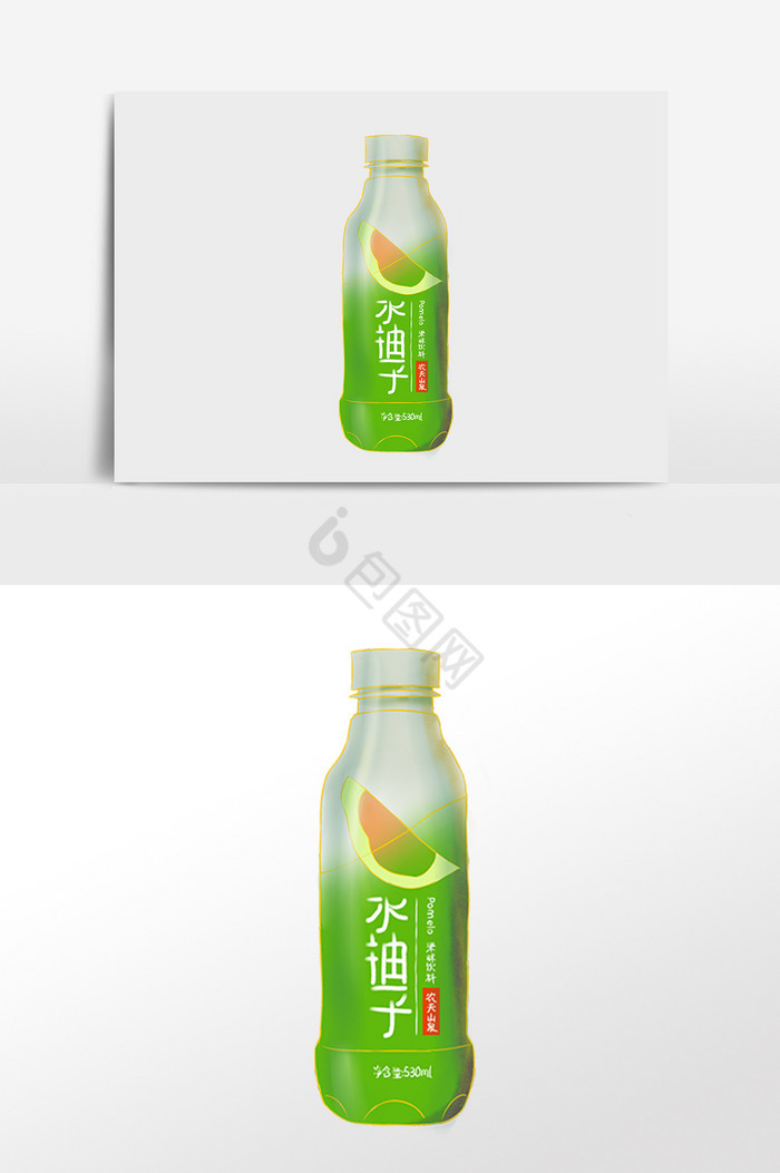 夏季果汁饮料柚子汁插画图片