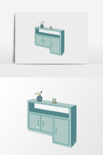 家居家具柜子插画元素图片