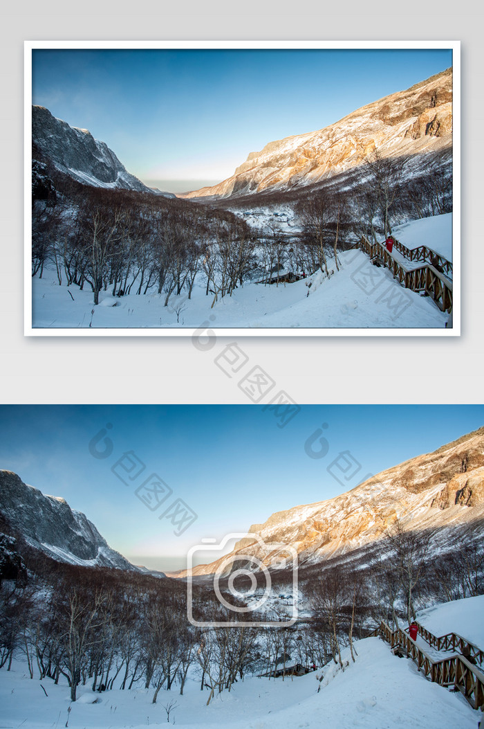 长白山冬季旅游风光雪景摄影
