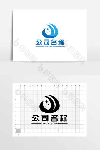 时尚大气海浪LOGO标志图片