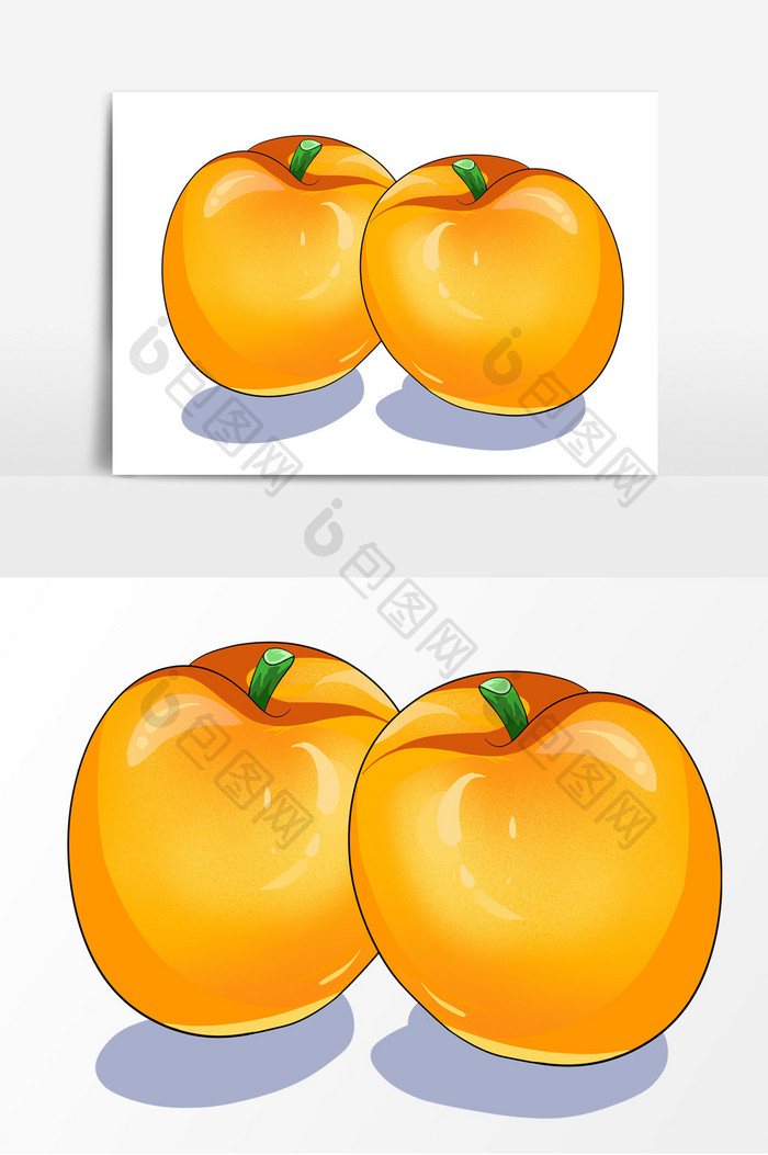 杏子手绘卡通元素