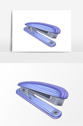 订书机手绘卡通图案元素