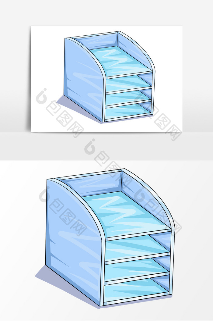收纳盒手绘卡通元素