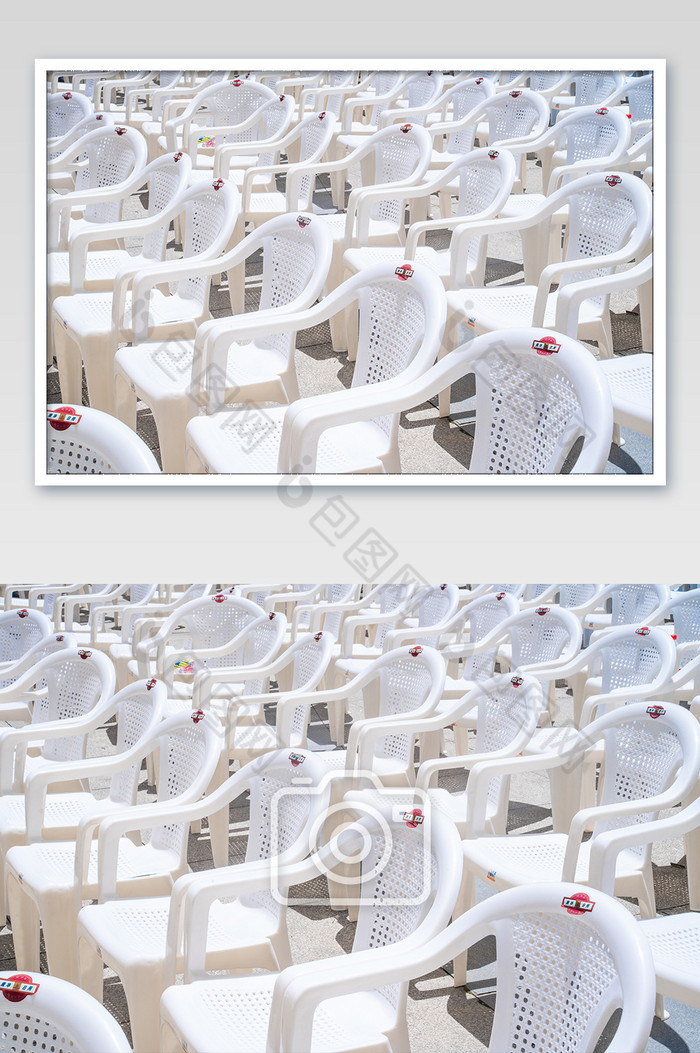 白色节奏科技感椅子会场图片图片