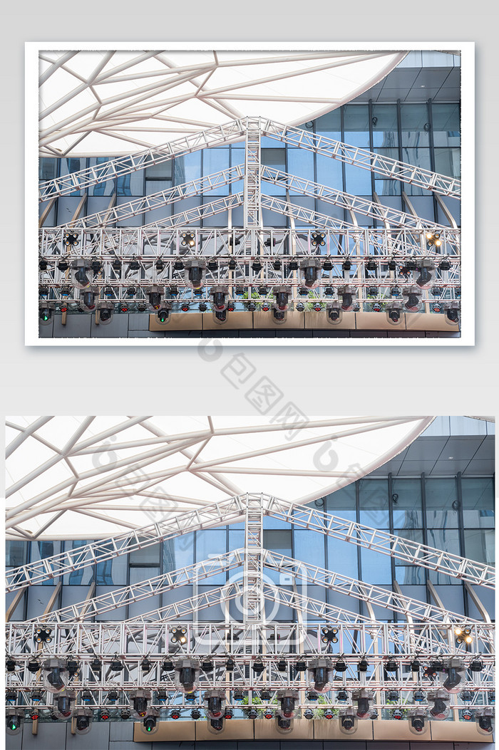白色雨伞型建筑城市建筑节奏摄影图图片图片