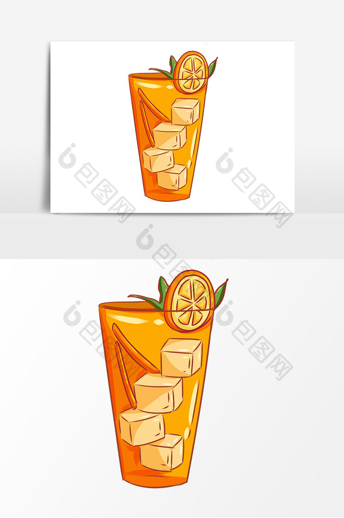 夏日橙汁冷饮图片图片