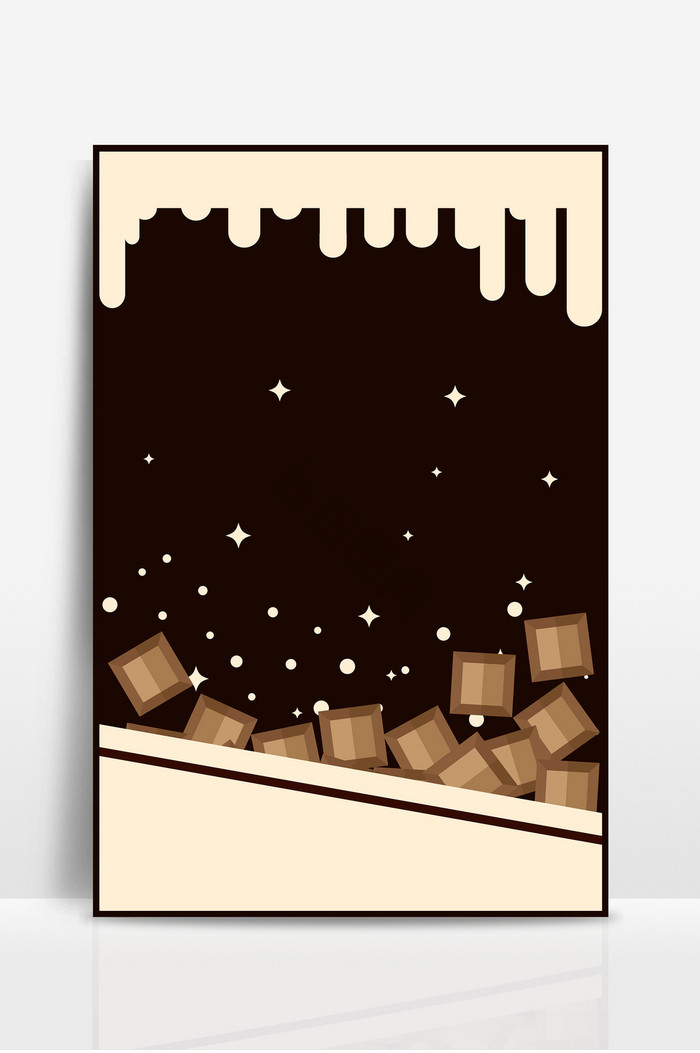 巧克力几何堆叠线条图片