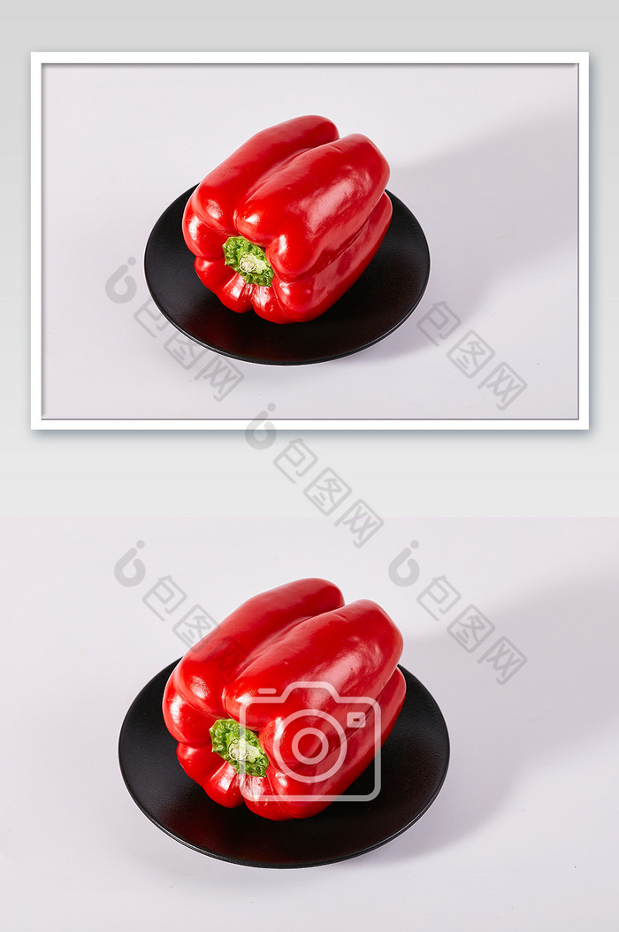 红色彩椒蔬菜新鲜白底美食摄影图片图片