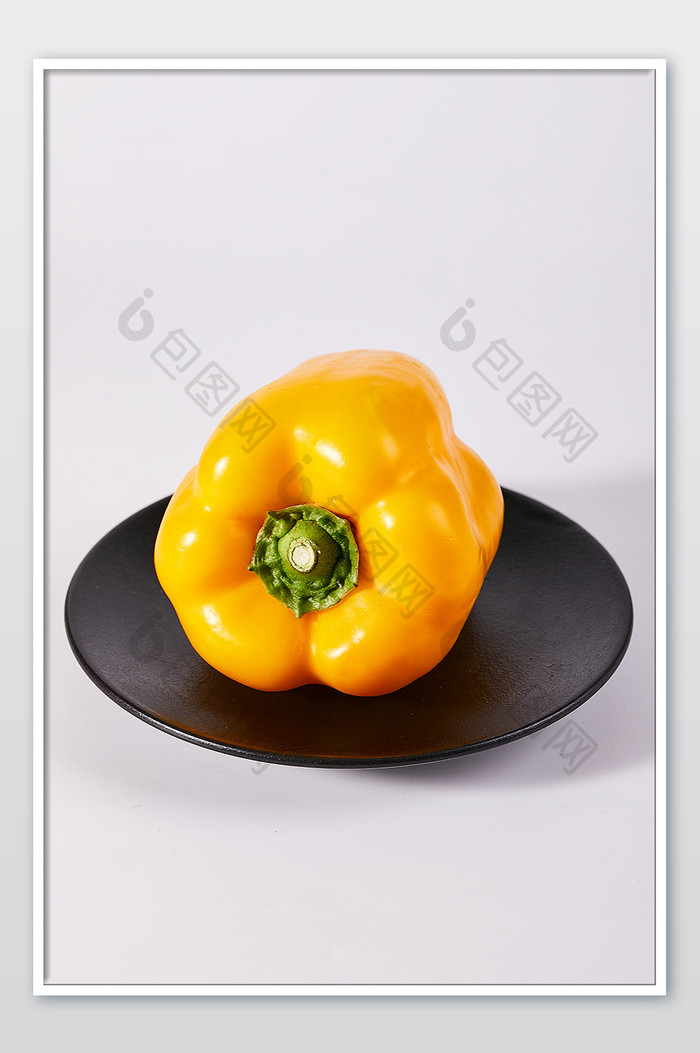 黄色彩椒蔬菜新鲜白底美食摄影图片
