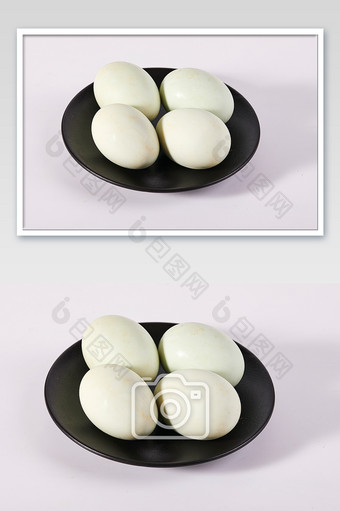 白色鸭蛋白底图熟食碟子美食摄影图片