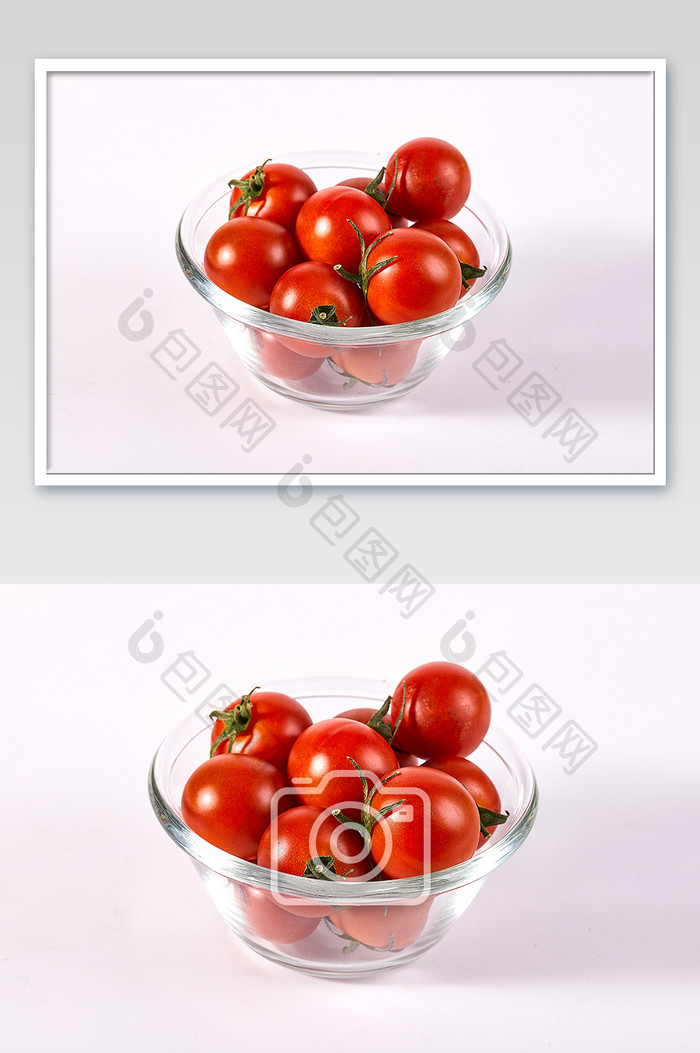 红色糖果番茄水果玻璃新鲜白底美食摄影图片
