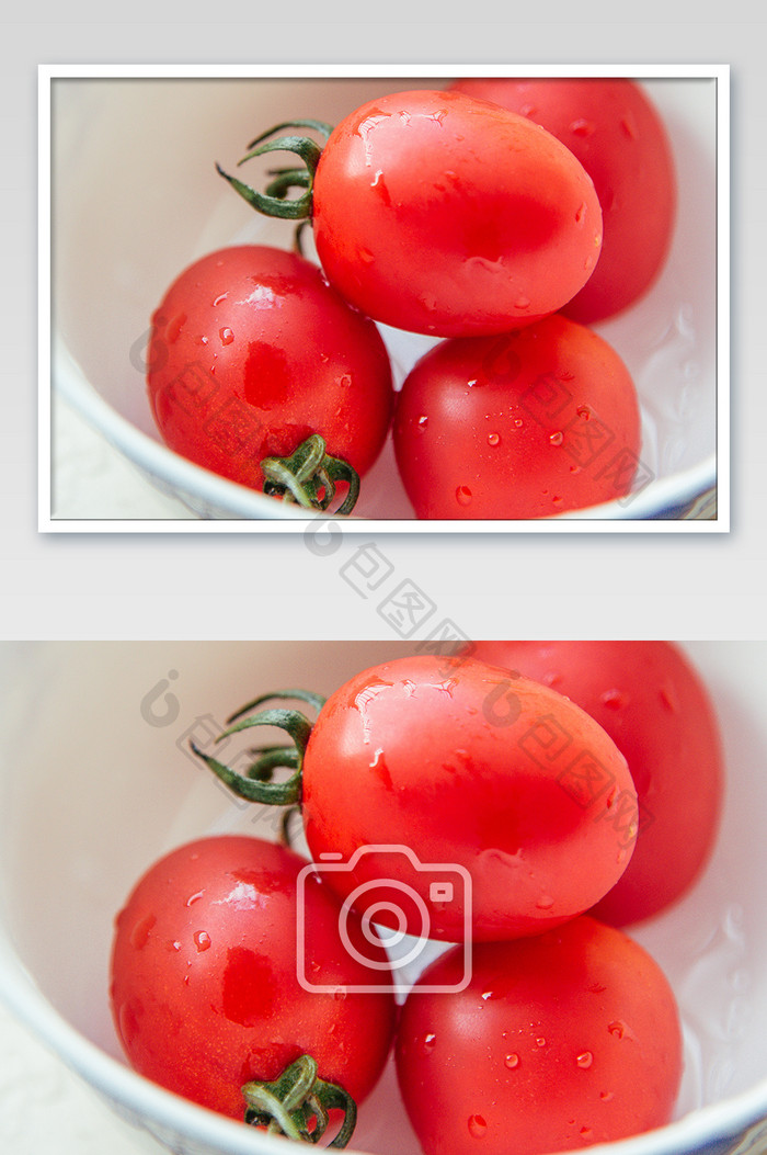 红色小西红柿摄影图
