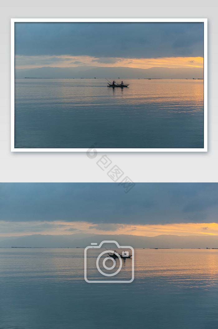 宁静清晨海平面摄影图片