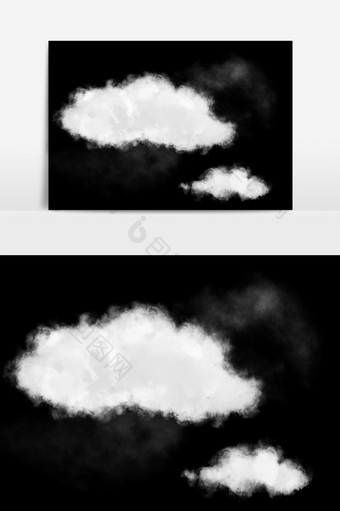 手绘白云免抠写实云朵图片